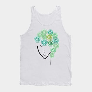 Portrait of curly girl Tank Top